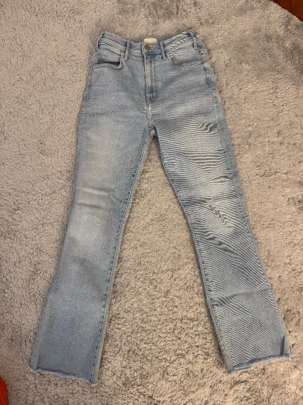 Mother The Hustler Fray High Rise Ankle Jeans in Ball in Your Court, 25